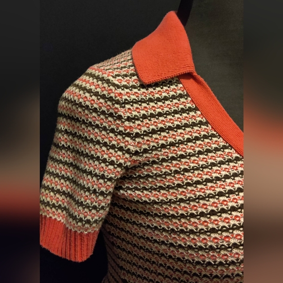 Bnwot (M) Izod like warmer weather textured sweater w/vibrant colors & buttons - Picture 4 of 8